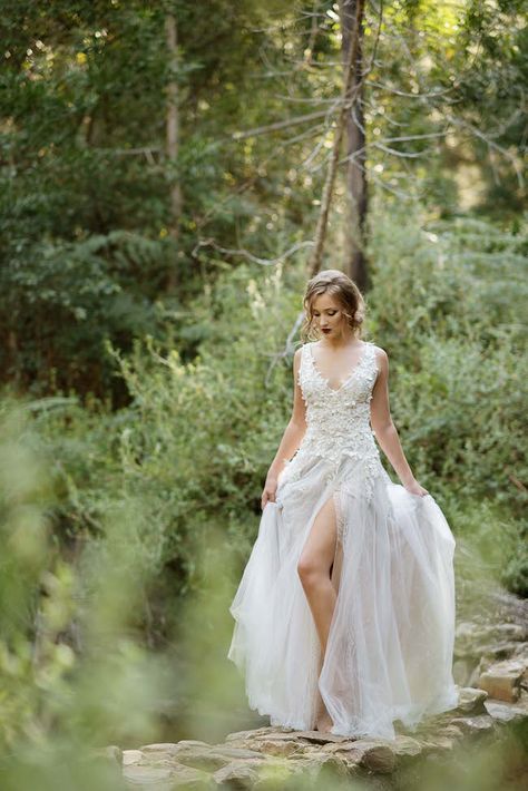 Rustic Woodlands Wedding http://www.confettidaydreams.com/rustic-woodlands-forest-wedding-ideas/ Fairy Wedding Dress Woodland, Enchanted Forest Wedding Dress, Greek Nymphs, Forest Themed Wedding, Forest Wedding Ideas, Woodland Wedding Dress, Woodlands Wedding, Forest Wedding Dress, Bride Stuff