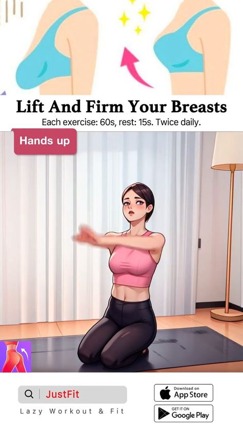 This powerful lift and firm breast workout will naturally tone and strengthen your chest muscles! Push-ups, chest presses, dumbbell flys, and plank variations can all help to increase firmness and lift. These simple activities are ideal for improving posture and building confidence. Begin your path towards a stronger, more toned upper body today! // lift and firm breast workout // lift and firm breast workout at home // lift and firm // firm and lift breast exercise // how to firm and lift… Firm Breast Workout, Breast Workout At Home, Breast Exercise, Work Workouts, Best Workout Apps, Breast Lift Exercise, Improving Posture, Home Lift, Plank Variations