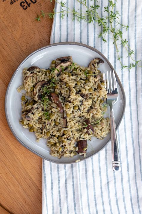 Mushroom Pilaf, Wild Rice Mushroom, Wild Rice Pilaf, Meat Pasta, Veggie Stock, Salad Sauce, Yellow Foods, Mushroom And Onions, Thanksgiving Dishes