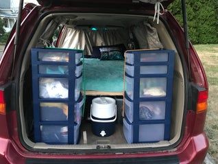 Storing Camping Gear, Chic Camping, Lightweight Camping Gear, Must Have Camping Gear, Cooking Station, Minivan Camper Conversion, Suv Camper, Auto Camping, Minivan Camping