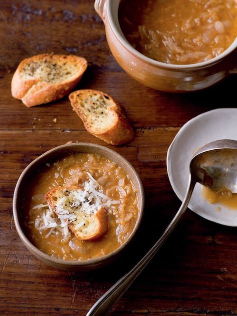 Thick Stew, Toasted Baguette, Italian Meals, Classic French Dishes, Sliced Baguette, French Dishes, Gruyere Cheese, Italian Cooking, Chronicle Books