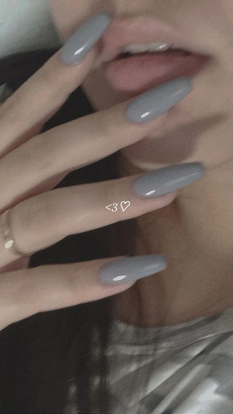 Grey Nails, Hello Nails, Grunge Nails, Pretty Gel Nails, Soft Nails, Best Acrylic Nails, Cute Acrylic Nails, Swag Nails, Simple Nails