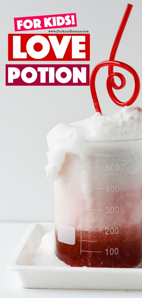 Love Potion - Fork and Beans Love Potion Drink For Kids, Love Potion Drink, Love Potion Recipe, Potions For Kids, Edible Science, Chicken Broccoli Stir Fry, Love Potions, Potions Recipes, Mini Chef