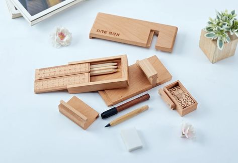 This Remarkably Hand-Crafted Wooden Stationery Box Is Every Tinkerer’s Dream Come True - Yanko Design Wooden Stationery, Electric Guitar Design, Stationery Products, Black Walnut Wood, Box Houses, Creative Block, Paper Book, Yanko Design, Essential Items