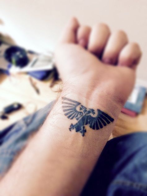 40k Tattoo Warhammer, Wh40k Tattoo, 40k Tattoo, Warhammer Tattoo Ideas, Warhammer 40k Tattoo Ideas, Soviet Tattoo Ideas, Small Fallout Tattoo, Warhammer 40k Tattoo, Warhammer Tattoo