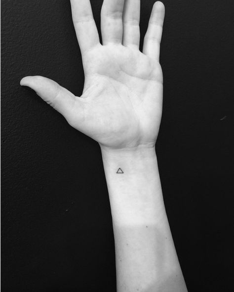 Jonboy Tattoo, Wrist Tattoos Girls, Tiny Wrist Tattoos, Jon Boy, Stylish Tattoo, Wrist Tattoos For Guys, Triangle Tattoos, Cute Tiny Tattoos, Small Wrist Tattoos