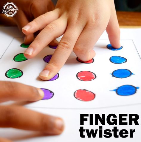 All Twisted Up!! An Educational Finger Game Finger Twister, Kid Games Indoor, Twister Game, Homemade Board Games, Finger Games, Make Your Own Game, Board Games Diy, Water Games For Kids, Indoor Games For Kids