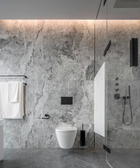 High-Rise Apartment by Ruth Bautista Top Bathroom Design, Grey Theme, Zen Bathroom, Contemporary Apartment, 아파트 인테리어, Bathroom Remodel Designs, Contemporary Interior Design, Small Bathroom Decor, House Bathroom