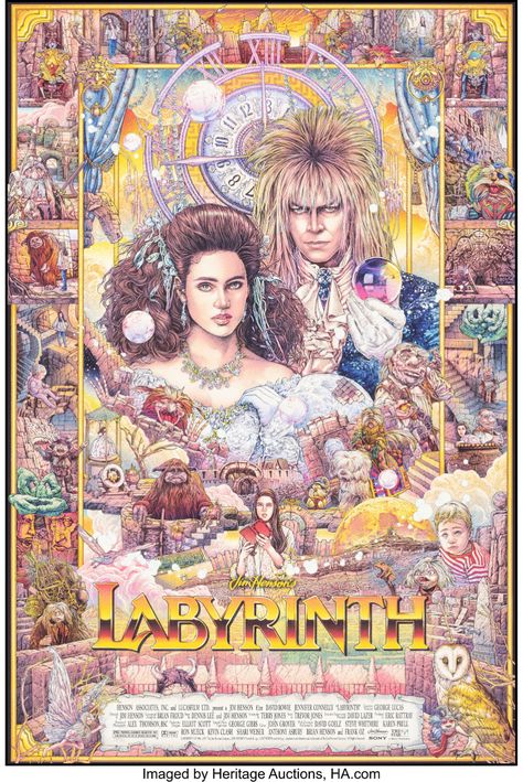 Labyrinth 37/325 by Ise Ananphada (Mondo-Con, 2017). Rolled, Near | Lot #8164 | Heritage Auctions Music Photo Wall, Labyrinth Movie Poster, Labyrinth Poster, David Bowie Labyrinth, Labyrinth Art, Bowie Labyrinth, Labyrinth 1986, Labyrinth Movie, Fantasy Films