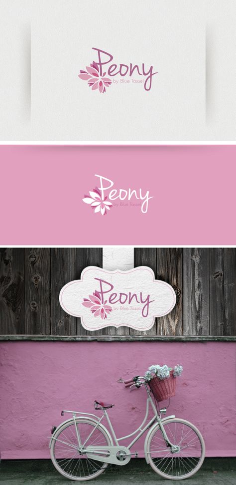 Peony Logo Design, Peonies Design, Peony Logo, Author Life, Decor Spa, Texture Palette, Co Logo, Blue Tassel, Acrylic Nails Coffin Short