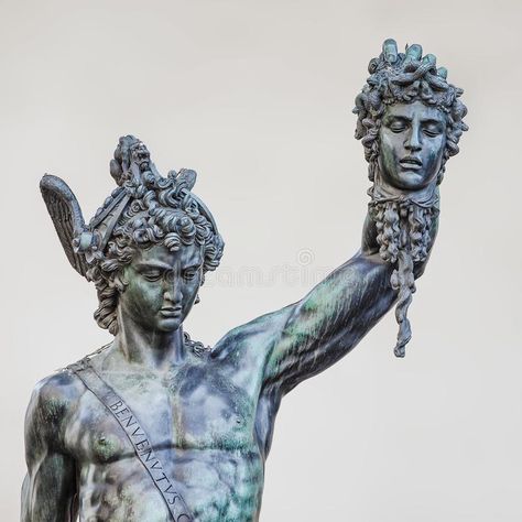 Medusa Perseus, Perseus And Medusa, Benvenuto Cellini, Head Of Medusa, Aztec Tattoo Designs, Aztec Tattoo, Head Statue, Medusa Tattoo, Medusa Head