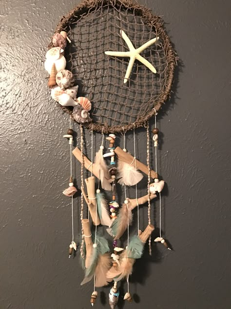 Ocean Themed Dream Catcher, Shell Dream Catcher Diy, Beach Dream Catcher, Sea Shell Dream Catcher, Boho Dream Catcher Diy, Seashell Dreamcatcher, Mermaid Dream Catcher, Shell Dream Catcher, Diy Dream Catcher For Kids