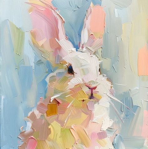 Bunny Portrait, Farm Painting, Easter Paintings, Painting Impressionism, Whimsical Animals, Bunny Painting, Rabbit Painting, Rabbit Rabbit, Rabbit Easter