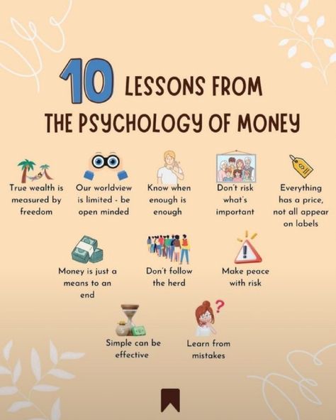 1️⃣0️⃣ LESSONS FROM THE PSYCHOLOGY OF MONEY👑Billionaire's Mindset✅️... ____________________________________________. 🚀 Empowering Your Success | 📈 Business Strategist Sharing Top Tips & Insights   💼 Unlocking Potential | Dive into the world of business with actionable advice & strategies!   🏆 Championing Growth | Committed to helping YOU become the best in your field.   💰 Monetize Your Passion ... Improve Intelligence, Unlocking Potential, Psychology Of Money, Financial Literacy Lessons, Good Leadership Skills, Self Help Skills, Money Saving Methods, Money Saving Techniques, Money Management Advice