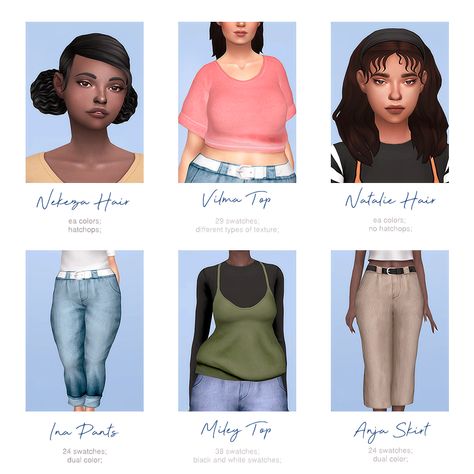 egirl collection | IsJao on Patreon Sims 4 Egirl, Ts4 Mm Cc, Cute Sims, Anna Hair, Sims 4 Cc Maxis Match, Sims Characters Ideas, Sims 4 Cc Maxis, Sims 4 Cas Cc, Cc For Sims 4