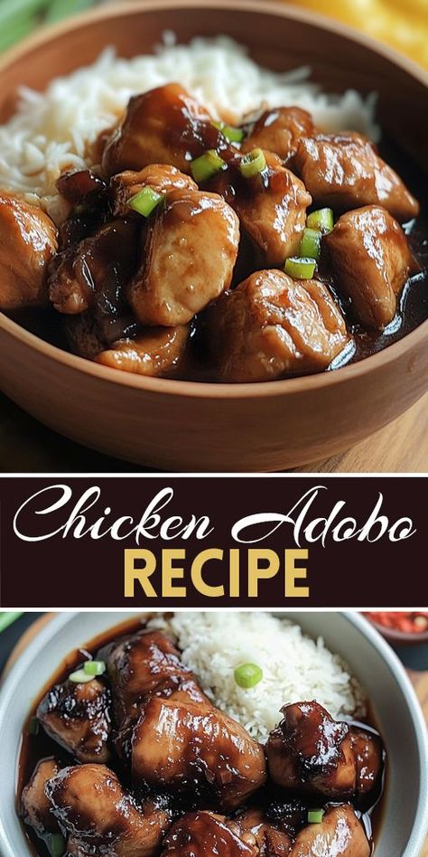 Looking for a mouthwatering, easy-to-follow Chicken Adobo recipe that’s bursting with flavor? 🌶️🥢 This classic Filipino dish brings the perfect balance of savory, tangy, and slightly sweet flavors that’ll have everyone coming back for seconds! 👩‍🍳👨‍🍳 ➡️ Try this recipe now! Click to get the full step-by-step guide and start cooking a Filipino classic tonight! #ChickenAdobo #FilipinoFood #EasyDinnerRecipes #OnePotMeals #AsianRecipes #HomeCooked #FoodLovers #FamilyDinners #MealPrep 🍽️ Adobo Chicken Filipino, Chicken Adobo Recipe Easy, Chicken Adobo Filipino, Chicken Adobo Recipe, Recipe Instant Pot, Smoked Sausage Recipes, Filipino Dish, Chicken Adobo, Adobo Recipe