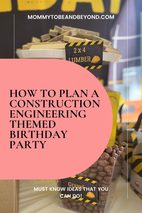 Engineering Birthday Party Ideas, Engineering Party Ideas, Architect Party, Engineer Party, Engineering Party, Kids Construction, Cake Favors, Snack Stand, Construction Engineering