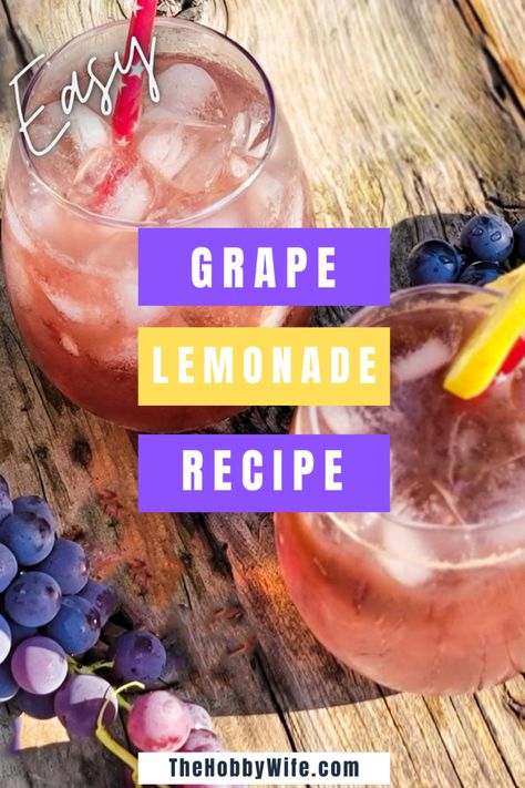 Ways To Use Grape Juice, Recipes Using Grape Juice, Grape Lemonade Recipe, Marmelade Recipe, Concord Grape Recipes, Grape Lemonade, Grape Juice Recipe, Grape Vodka, Concord Grapes