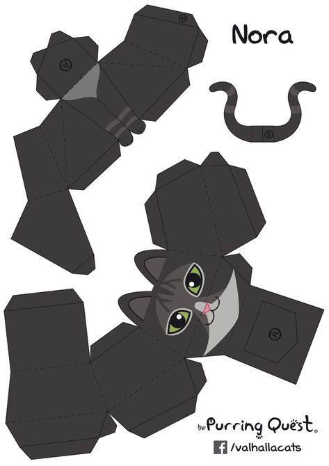 The Purring Quest Papertoy on Behance Printable Paper Toys Templates, Paper Toy Printable, Paper Toys Template, Paper City, Origami Paper Art, Paper Wall Hanging, Paper Doll Template, Papercraft Templates, Wall Hanging Crafts