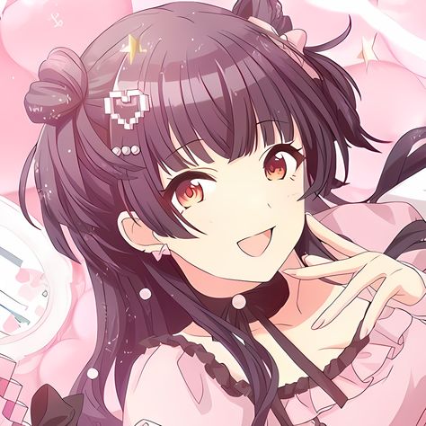 Fuyuko Mayuzumi, Jirai Kei, Black Hair, Red, Anime, Hair, Pink, Black