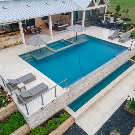 Amazing pool by BJ. Interior is Blue Surf Pebble Sheen.

#SupremePools #landscapearchitect #designbuild #builder #architecturaldesign #onestopshop #wedoitall #backyardrenovation #outdoorliving #outdoorkitchens #outdoorpatios #pooldecking #coveredpatios #outdoorstructures #firepit #custombuilder #customdesigns #jandy #pebbletec #pebblesheen #zodiac #fluidra #ledgelounger #mmgtx #mmgpebble
***Visit our Showroom in Spring*** English Pool, Blue Smurf, Swimming Pool Backyard, Backyard Lazy River, Pool Waterfalls, Small Pool Ideas, Inground Pool Ideas, Backyard Upgrades, Tiny House Vacation