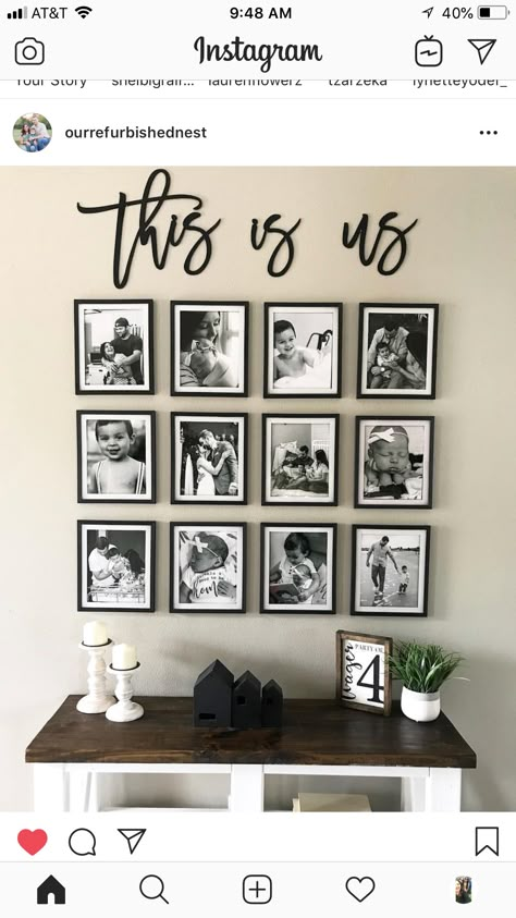 Picture Wall Living Room, Entryway Decor Ideas, Front Door Entryway, Family Photo Wall, Photo Wall Decor, Family Wall Decor, Door Entryway, Hal Decor, Cottage Charm