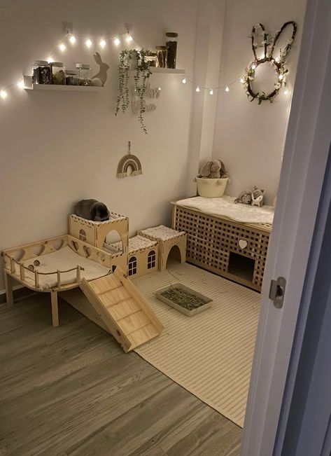 rabbit set up indoor - Google Search Cute Indoor Rabbit Cage Ideas, Large Rabbit Cage Indoor, Indoor Bunny Room Ideas, Rabbit Rooms Indoor, Cute Bunny Cages Indoor, House Bunny Set Up, Rabbit Apartment Set Up, Rabbit Cage Indoor Ideas, Cute Bunny Enclosure Ideas