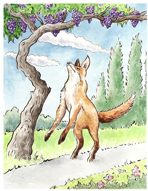 Sitting Fox Drawing, Red Fox Drawing, Fox Drawing Sketches, Drawing Sitting, Grape Drawing, Walking Cartoon, Jumping Fox, Baby Cartoon Drawing, Fox Images