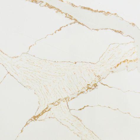 For a warm color scheme or traditional kitchen, Mayfair Gold Quartz⁠ will enhance the intended atmosphere. ✨ With exquisite gold veining throughout, you may forget this material is manmade! Its intricate patterns and variety provide the delicate look of natural stone with the benefits of engineered quartz.⁠ ⁠ Material may appear different in photos than in the showroom and warehouse. Walk-ins are welcome at all Stone Mart locations, so stop in today!⁠ Quartz Countertops Gold Vein, Marble Kitchen Countertops Color Schemes, White Quartz With Gold Veining, White Quartz With Brown Veins, Quartz With Gold Veining, Quartz Kitchen Countertops White, Gold Granite Countertops, White Kitchen Counters, Metallic Tiles