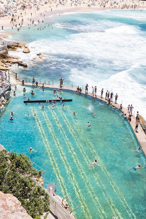 Bronte Pool - CARLA COULSON Carla Coulson, Australian Scenery, Natural Ponds, Moving Party, Bondi Rescue, Waterfront Architecture, Australian Beaches, Australian Beach, Italian Vacation