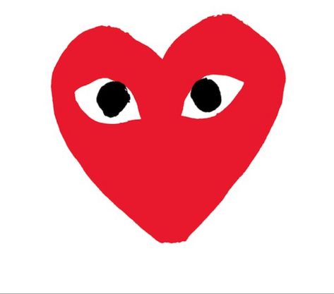 Cdg Heart Widget, Red Heart With Eyes Wallpaper, Red Heart Pfp, Pink Heart With Eyes, Red Heart Widget, Heart With Eyes Logo, Hearts With Eyes, Red Heart With Eyes, Cdg Heart