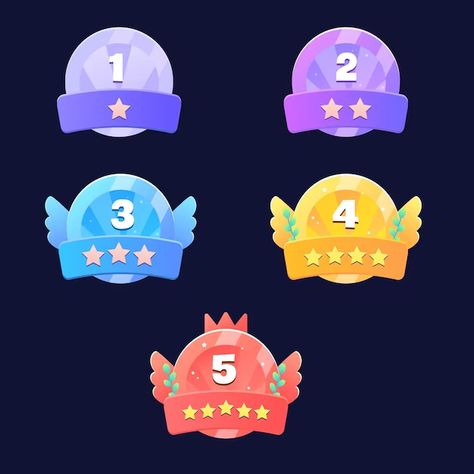 Gamification Badges, Game App Ui, App Badges, Game App Icon, Badge Illustration, Game Icon Design, Abc Mouse, Badge Icon, Swimming Classes