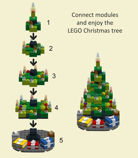 Lego Christmas Ornaments, Lego Diy Crafts, Lego Christmas Village, Lego Christmas Tree, Easy Lego Creations, Lego Winter, Lego Challenge, Lego Club, Lego Christmas