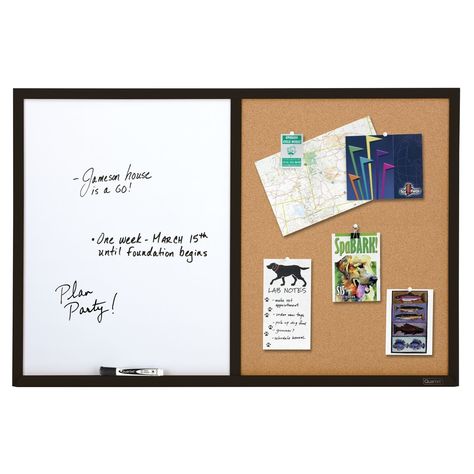 Whiteboard Corkboard Combo, White Board Cork Board Combo, Cork Board White Board Ideas, White Board Ideas Bedrooms, College White Board Ideas, Dorm Whiteboard Ideas, Dorm Whiteboard, Bulletin Board Ideas For Work Offices, White Board Ideas