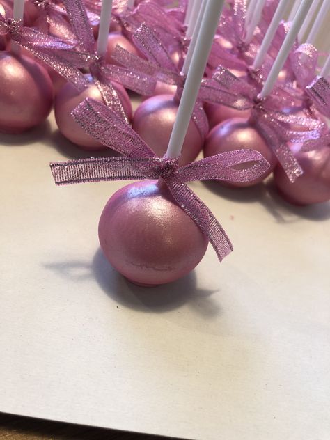 Pink Glitter Cake Pops, Glittery Desserts, Glitter Cake Pops, Pink Cake Pops, Bridal Shower Cake, Pink Cake, Metallic Pink, Shower Cake, Cakepops