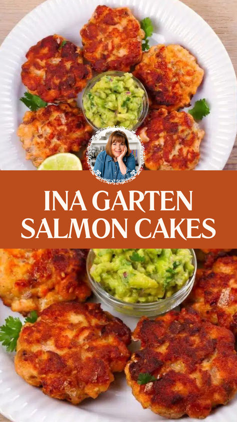 Ina Garten Salmon Cakes Healthy Low Calorie Dinner, Savory Salmon, Best Ina Garten Recipes, Salmon Vegetables, Salmon Cakes Recipe, Canned Salmon Recipes, Seafood Bake, Salmon Patties Recipe, Fresh Salmon