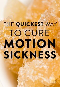 Motion Sickness Remedy, Sick Of Being Sick, Crystallized Ginger, Sickness Remedies, Motion Sickness, Body Mind Soul, Ginger Recipes, Party Tips, Medical Health