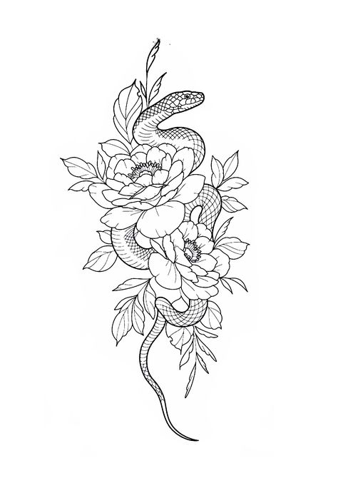 Long Snake Drawing, Snake Stomach Tattoo, Green Snake Tattoo, Printable Tattoo Designs Stencil, Filler Tattoo Ideas Gap, Snake And Flowers Tattoo, Gap Filler Tattoo, Printable Tattoos, Snake Drawing