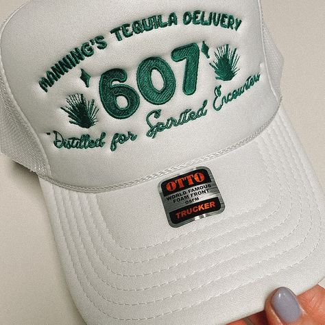 818 Inspired White truckers for wedding day merch 💍🤍 everything is so perfect about these!!! Embroidery just brings such a luxury vibe! If you are looking to place a large bulk order, please reach out and I would LOVE to work within a budget that works for you!! Wedding Merch, Event Merch, Bulk Order, Content Creation, To Work, Wedding Day, Bring It On, Embroidery, White