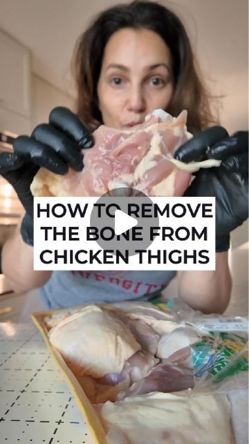 Jess Pryles on Instagram: "I had a lot of DMs asking me about removing the bones from chicken thighs? So here’s a quick vid on the way I do it (also never throw the skin away- it makes AMAZING chicken skin chips!). I guess we can call it the thumb spear method!?  #butchery #chickenthigh #deboning #deboningchicken #howtocleanchicken" How To Debone Chicken Thighs, Chicken Thighs Bone In Skin On, Chicken Skin Chips, Debone Chicken Thigh, Jess Pryles, Clean Chicken, Amazing Chicken, Learning Board, Chicken Bones