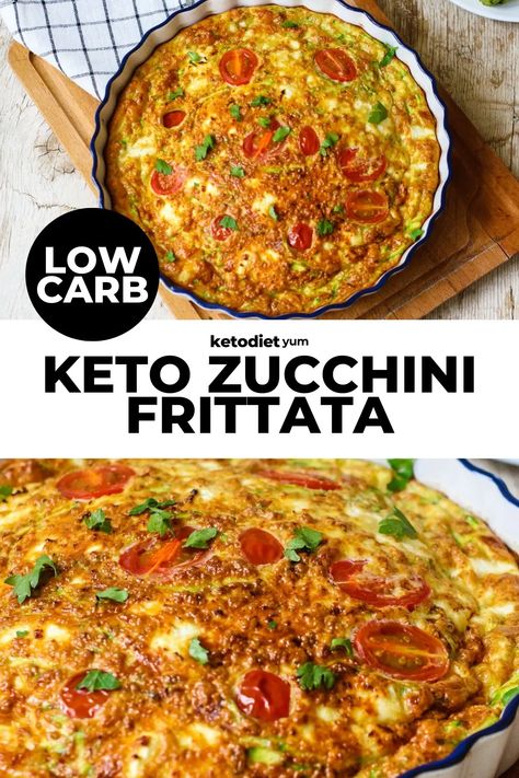 Keto Frittata with Zucchini and Goat Cheese Keto Frittata, Low Carb Frittata, Zucchini Frittata, Keto Zucchini, Free Keto Meal Plan, Goat Cheese Recipes, Low Carb Zucchini, Free Keto Recipes, Keto Diet Meal Plan