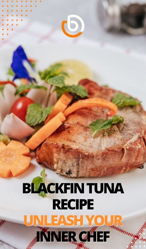 Our blackfin tuna recipe is the less fatty version of this classic dish, with some hints of game meat here and there. The key to this recipe is the marinade. It is as savory as it goes, bringing along a unique flavor profile. And it’s ready in half an hour! Let’s take a look. Black Fin Tuna Recipes, Blackfin Tuna Recipe, International Food Day, Tuna Dishes, Cooked Fish, Tuna Recipe, Game Meat, Healthier Options, Tuna Recipes