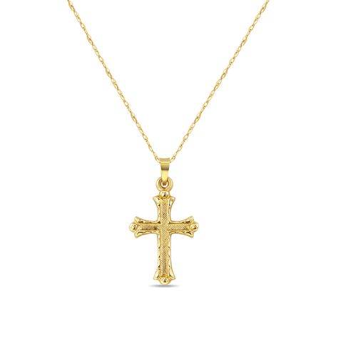 Gold cross necklace men