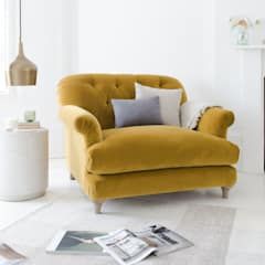 Mr. jatin lulla ji interior modern living room by mohit paryani and associates modern | homify Armchair Comfy, Beige Bedrooms, Living Room Yellow, Cosy Armchair, Burnt Yellow, Room Yellow, Side Lamp, Sofa Bed Mattress, Comfy Seating