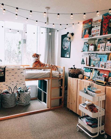 IKEA Australia on Instagram: “Choose storage that makes it easy for kids to show off their favourite things. Open bookshelves and picture ledges are ideal for story…” Pax Bedroom, Picture Ledges, Kid Bedrooms, Ikea Australia, Festoon Lights, Open Bookshelves, Toddler Boys Room, Kids Room Inspiration, Toddler Bedrooms