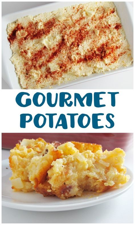 Gourmet Potatoes are my favorite side dish to take to holiday dinners. Check out the fun dish that we picked up to pass along. [ad] Flat Top Side Dishes, Gourmet Potatoes Casserole, Fancy Potatoes Side Dishes, Gourmet Potatoes Recipes, Potato Side Dishes For Fish, Easy Russet Potato Side Dishes, Elegant Potatoes Holidays, Gourmet Potatoes, Christmas Recipes Sides