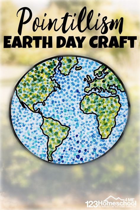 April Art Projects For Kindergarten, 3rd Grade Art Lessons Spring, Earth Day Art Elementary, Preschool Earth Day Art, 2nd Grade Mosaic Art, Earth Day Diy Crafts, Earth Day Art For Preschoolers, Geography Art Projects, Earth Day Grade 1