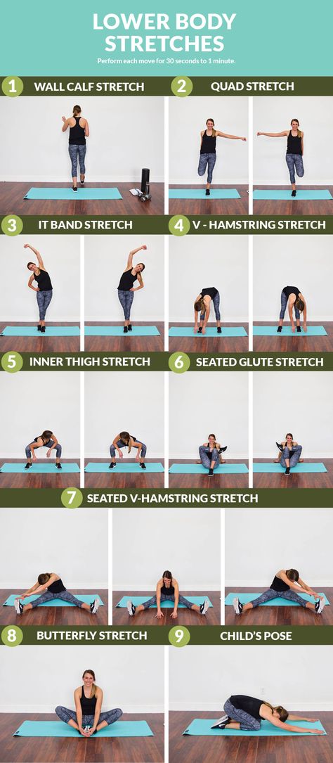 Lower body stretches to perform after high intensity training to strengthen your muscles. Lower Body Stretches Post Workout, Stretches Post Workout, Pre Workout Stretches, Inner Thigh Stretches, Lower Body Stretches, Workout Stretches, Post Workout Stretches, K Tape, It Band Stretches