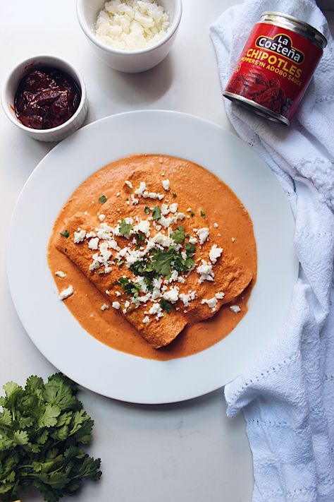 Creamy Red Enchilada Sauce, Creamy Chipotle Enchiladas, Chipotle Enchilada Sauce Creamy, Chipotle Pepper In Adobo Sauce Recipes, Creamy Enchilada Sauce, Chipotle Enchiladas, Chipotle Enchilada Sauce, Creamy Chipotle Sauce Recipe, Chipotle Sauce Recipe