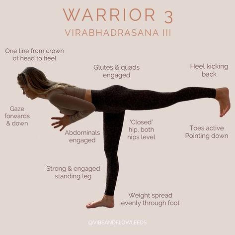 Warrior Three Pose Yoga, Warrior Two Pose Yoga, Warrior 3 Pose Yoga, Warrior 2 Pose Yoga, Runners Stretch, Yoga Cues, Warrior Pose Yoga, Vinyasa Yoga Poses, Warrior Yoga